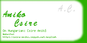 aniko csire business card